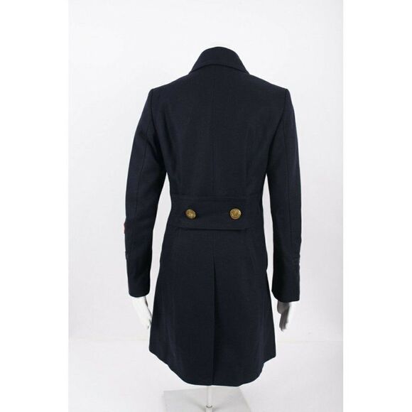 Coach Womens 1941 Naval Officer Pea Coat Navy Blue Double Breasted Patches Sz 2 - Picture 5 of 7